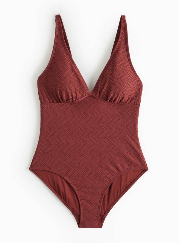 Dark Brown Crochet Plunge Swimsuit 20